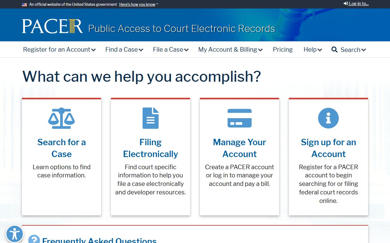Harrison County clerk records PACER federal court source