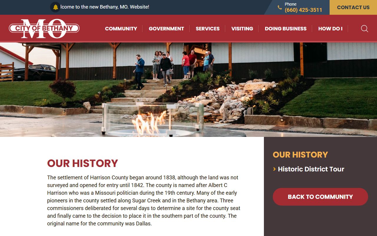 Harrison County court dockets Bethany and county history source