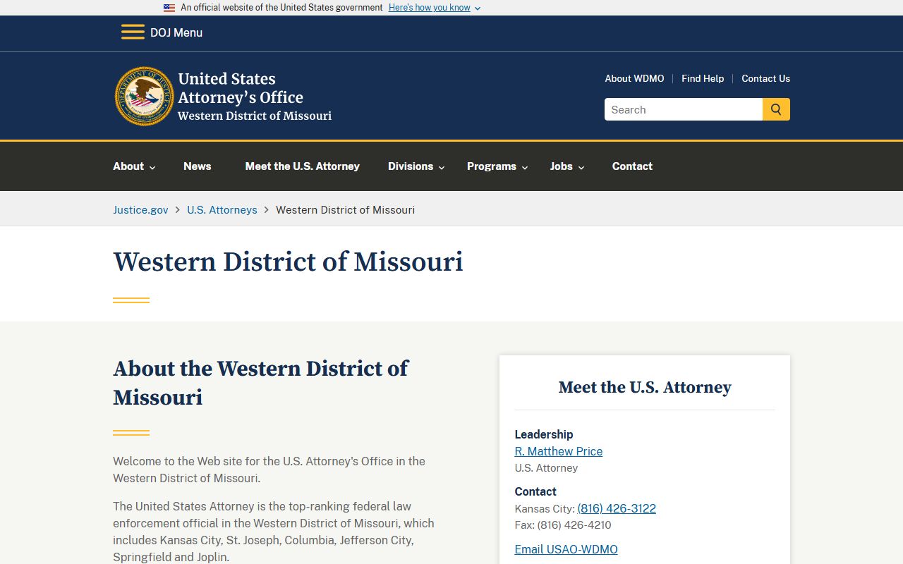 Harrison County criminal court records federal prosecutor source