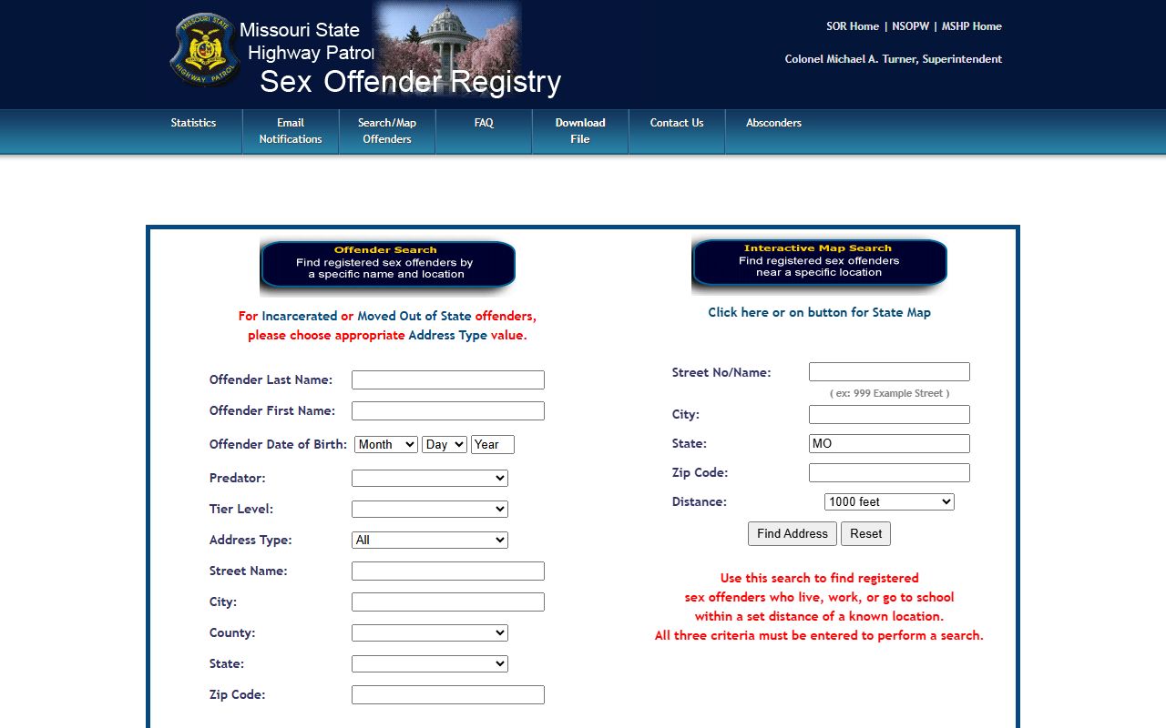Harrison County Circuit Court MSHP registry search source