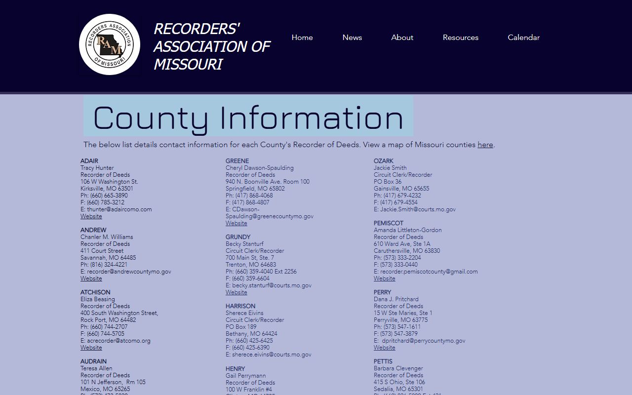 Harrison County court records Circuit Clerk Recorder listing