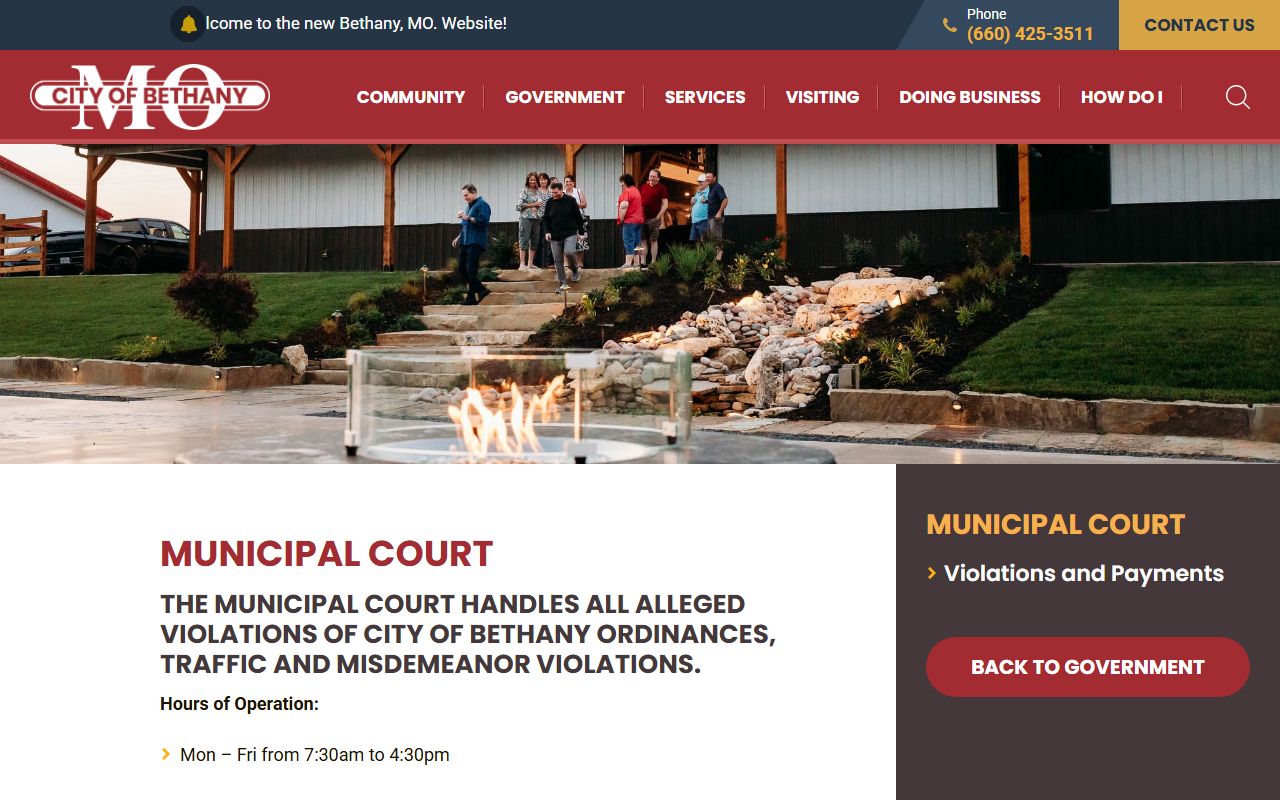 Harrison County court records Bethany Municipal Court source